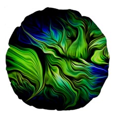 Fractal Art Pattern Abstract Fantasy Digital Large 18  Premium Flano Round Cushions from ArtsNow.com Front