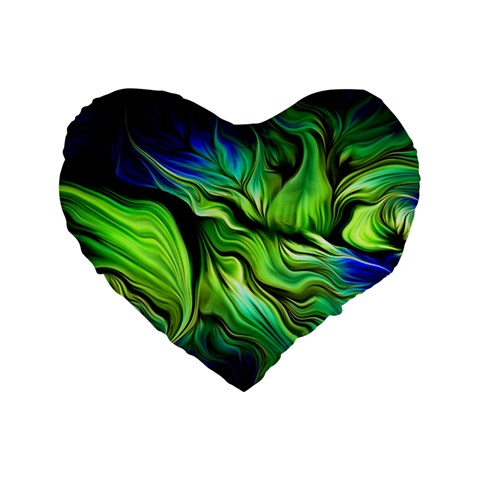 Fractal Art Pattern Abstract Fantasy Digital Standard 16  Premium Flano Heart Shape Cushions from ArtsNow.com Front