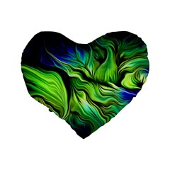 Fractal Art Pattern Abstract Fantasy Digital Standard 16  Premium Flano Heart Shape Cushions from ArtsNow.com Back