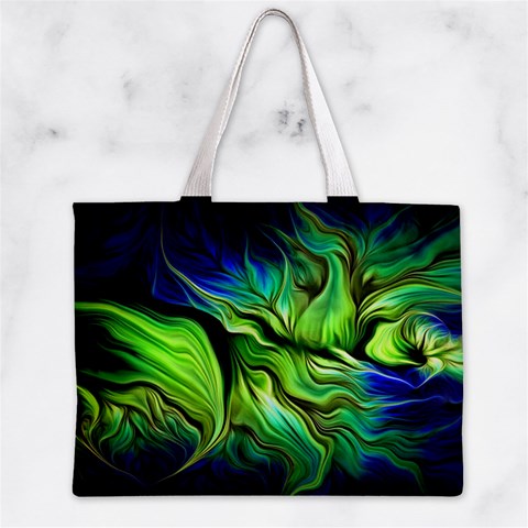 Fractal Art Pattern Abstract Fantasy Digital Zipper Mini Tote Bag from ArtsNow.com Front