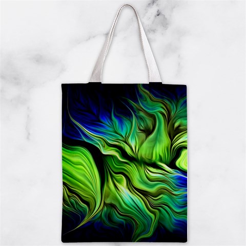 Fractal Art Pattern Abstract Fantasy Digital Zipper Classic Tote Bag from ArtsNow.com Front