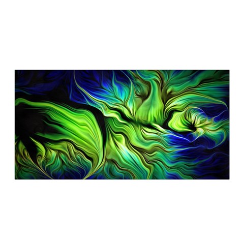 Fractal Art Pattern Abstract Fantasy Digital Satin Wrap 35  x 70  from ArtsNow.com Front