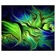 Fractal Art Pattern Abstract Fantasy Digital Zipper Large Tote Bag from ArtsNow.com Front