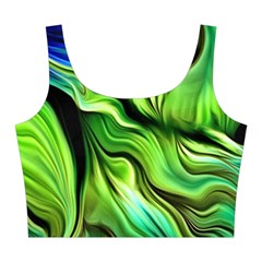 Fractal Art Pattern Abstract Fantasy Digital Midi Sleeveless Dress from ArtsNow.com Top Front