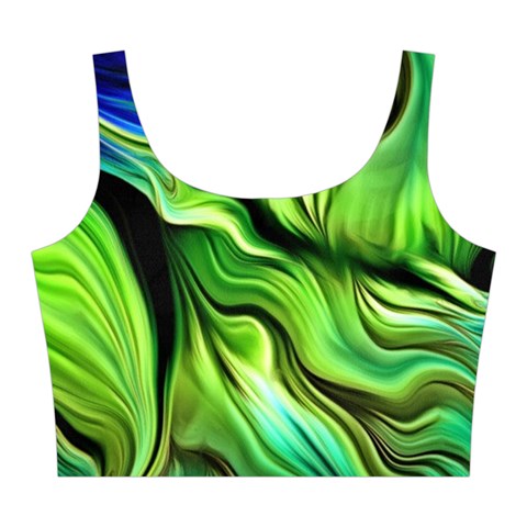 Fractal Art Pattern Abstract Fantasy Digital Midi Sleeveless Dress from ArtsNow.com Top Back