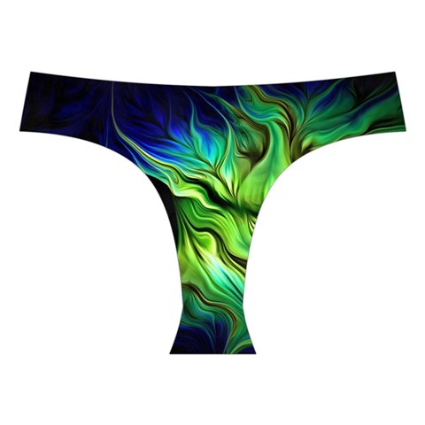 Fractal Art Pattern Abstract Fantasy Digital Cross Back Hipster Bikini Set from ArtsNow.com Front Under