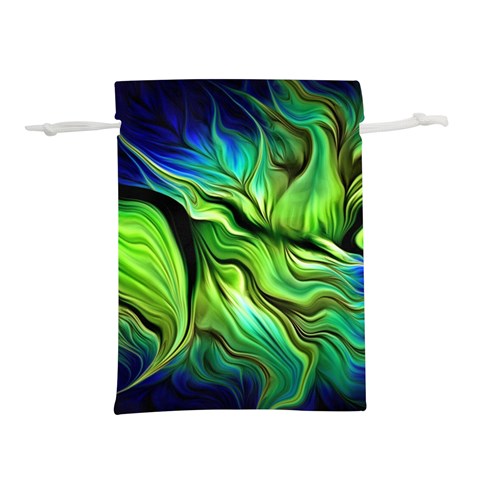 Fractal Art Pattern Abstract Fantasy Digital Lightweight Drawstring Pouch (L) from ArtsNow.com Front