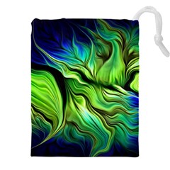 Fractal Art Pattern Abstract Fantasy Digital Drawstring Pouch (4XL) from ArtsNow.com Front