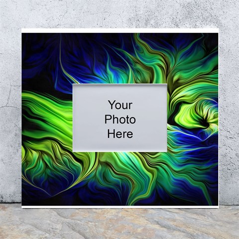Fractal Art Pattern Abstract Fantasy Digital White Wall Photo Frame 5  x 7  from ArtsNow.com Front
