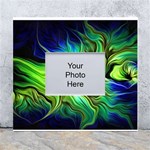 Fractal Art Pattern Abstract Fantasy Digital White Wall Photo Frame 5  x 7 