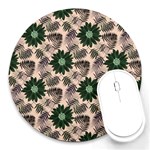 Floral Flower Spring Rose Watercolor Wreath Round Mousepad