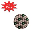 Floral Flower Spring Rose Watercolor Wreath 1  Mini Magnet (10 pack) 