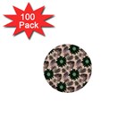 Floral Flower Spring Rose Watercolor Wreath 1  Mini Buttons (100 pack) 