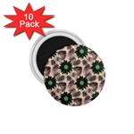 Floral Flower Spring Rose Watercolor Wreath 1.75  Magnets (10 pack) 