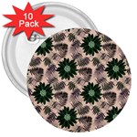 Floral Flower Spring Rose Watercolor Wreath 3  Buttons (10 pack) 