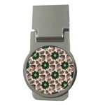 Floral Flower Spring Rose Watercolor Wreath Money Clips (Round) 