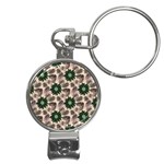 Floral Flower Spring Rose Watercolor Wreath Nail Clippers Key Chain