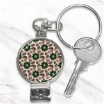 Floral Flower Spring Rose Watercolor Wreath Nail Clippers Key Chain