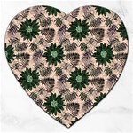 Floral Flower Spring Rose Watercolor Wreath Jigsaw Puzzle (Heart)