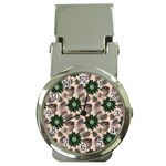 Floral Flower Spring Rose Watercolor Wreath Money Clip Watches