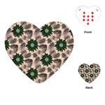 Floral Flower Spring Rose Watercolor Wreath Playing Cards Single Design (Heart)