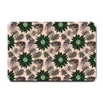 Floral Flower Spring Rose Watercolor Wreath Small Doormat
