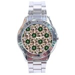 Floral Flower Spring Rose Watercolor Wreath Stainless Steel Analogue Watch