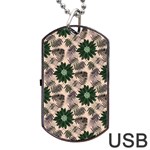 Floral Flower Spring Rose Watercolor Wreath Dog Tag USB Flash (One Side)