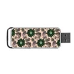 Floral Flower Spring Rose Watercolor Wreath Portable USB Flash (One Side)