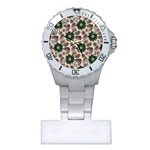 Floral Flower Spring Rose Watercolor Wreath Plastic Nurses Watch