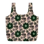 Floral Flower Spring Rose Watercolor Wreath Full Print Recycle Bag (L)