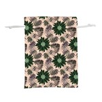 Floral Flower Spring Rose Watercolor Wreath Lightweight Drawstring Pouch (M)