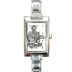 Scarface Movie Traditional Tattoo Rectangle Italian Charm Watch