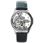 Scarface Movie Traditional Tattoo Round Metal Watch