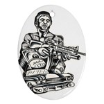 Scarface Movie Traditional Tattoo Ornament (Oval)