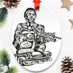 Scarface Movie Traditional Tattoo Ornament (Oval)