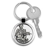 Scarface Movie Traditional Tattoo Key Chain (Round)