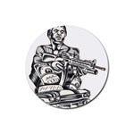 Scarface Movie Traditional Tattoo Rubber Coaster (Round)