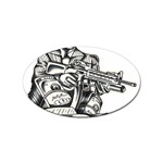 Scarface Movie Traditional Tattoo Sticker (Oval)