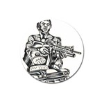 Scarface Movie Traditional Tattoo Magnet 3  (Round)