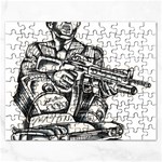 Scarface Movie Traditional Tattoo Rectangular Jigsaw Puzzl