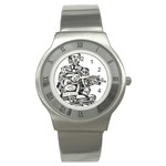 Scarface Movie Traditional Tattoo Stainless Steel Watch