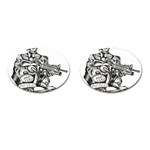 Scarface Movie Traditional Tattoo Cufflinks (Oval)