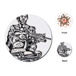 Scarface Movie Traditional Tattoo Playing Cards Single Design (Round)