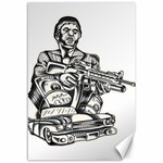 Scarface Movie Traditional Tattoo Canvas 12  x 18 