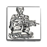 Scarface Movie Traditional Tattoo Memory Card Reader (Square 5 Slot)