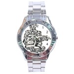 Scarface Movie Traditional Tattoo Stainless Steel Analogue Watch