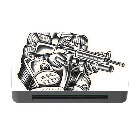 Scarface Movie Traditional Tattoo Memory Card Reader with CF from ArtsNow.com Front