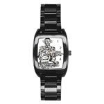 Scarface Movie Traditional Tattoo Stainless Steel Barrel Watch