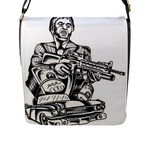 Scarface Movie Traditional Tattoo Flap Closure Messenger Bag (L)